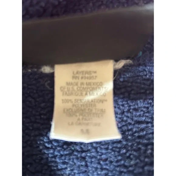 Layers Mens Navy Blue Fleece Vest Full Zip Pockets Outdoor Casual Size M - Picture 6 of 9